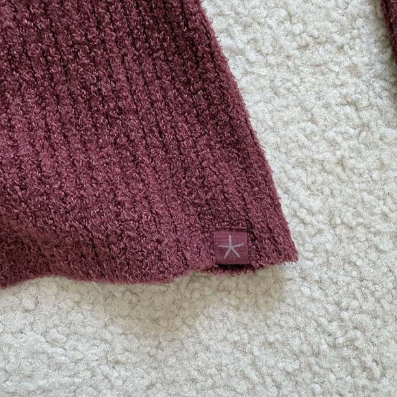 Barefoot Dreams CozyChic Lite maroon red soft relaxed loungewear cardigan, sz M - Picture 4 of 7